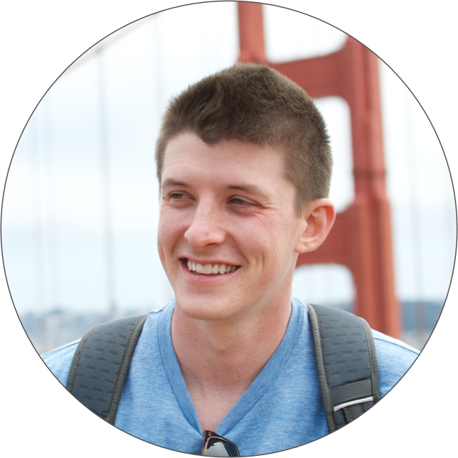 avatar of my face in front of the golden gate bridge